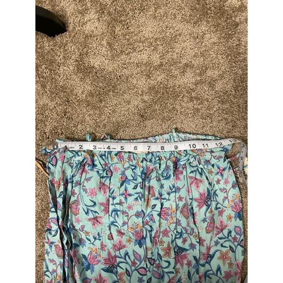 Saints & Hearts Midi Dress Womens Size L Floral Paisley Mixed Print Boho Flowy - Picture 8 of 15